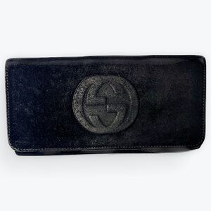 GUCCI Soho Long Suede Wallet